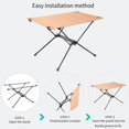 thumbnail image 1 of Mesa plegable para acampar, mesa plegable ligera de aluminio para pesca (caqui), 1 of 8