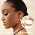 thumbnail image 3 of Pendientes de aro Jeyfull Gold, hipoalergénicos, gruesos, para mujer, 3 of 7