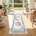 thumbnail image 4 of MeyJey Kitchen Rug Set 3 Piece, Non Slip Kitchen Floor Mats Machine Washable Mats for Home Floor and Living Room, Blue, 4 of 14