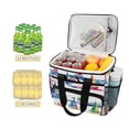 thumbnail image 2 of FORMRS Insulated Cooler Bag 24 Cans Capacity Soft Leakproof Lunch Box with Side Pockets, Hand Drawn Sailboats, 2 of 7