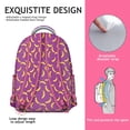 thumbnail image 5 of Adorable Banana Design Backpack - Lightweight & Roomy for College & Travel, Bookbag with Padded Straps, Cute Gift for Everyday Use, 5 of 6