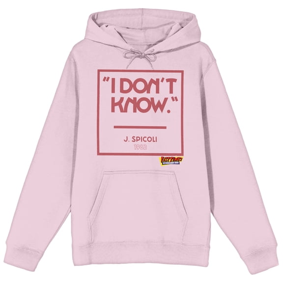 Fast Times At Ridgemont High I Don't Know J. Spicoli Men's Pink Hoodie-Medium