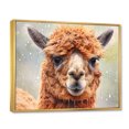 thumbnail image 2 of Designart Alpacas framed wall art decor, Alpacasframed wall art, Alpaca in Graceful Pose I , Extra large Modern Gold framed wall art, 44x34 inches Gold Frame, 2 of 5