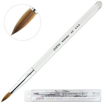 PANA Finest Kolinsky Acrylic Nail Brush with Round Acrylic Handle Size 6