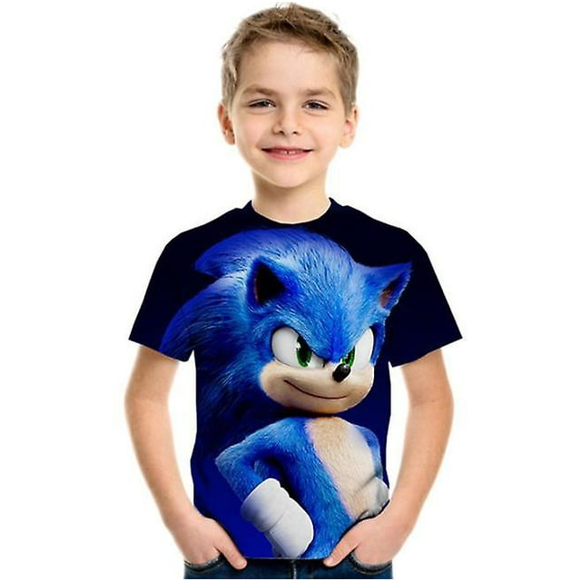 New Children's Cartoon Half Sleeve Round Neck T-shirt