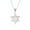Silver-White, variant on Womens Hanukkah Magen Judaic Opal Star of David Pendant Necklace Sterling Silver