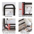 thumbnail image 6 of AuroraX Stainless Steel Shoe Rack Black Metal 3 Tier Small Shoe Rack Organizer Free Standing Vertical Sturdy Space-Saving Corner Minimalist Shoe Storage Organizer for Closet,Entryway,Door, 6 of 6