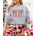 thumbnail image 2 of Mimi Ink-Printed Lace Christmas Sweatshirt Grandma Holiday Sweater -Each Saying Sold Separately Gray Sweatshirt Adult Medium, 2 of 4
