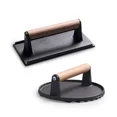thumbnail image 3 of Cast Iron Rectangular Meat Press Heavy Duty Steak Burger Press For Flat Top Grill, 3 of 7
