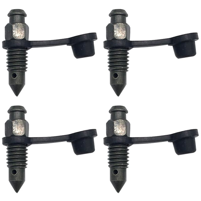 BESTYASH 1Jgo Tornillo Purgador De Para Motocicleta Con Tapa De Caucho Y Inoxidable Negro