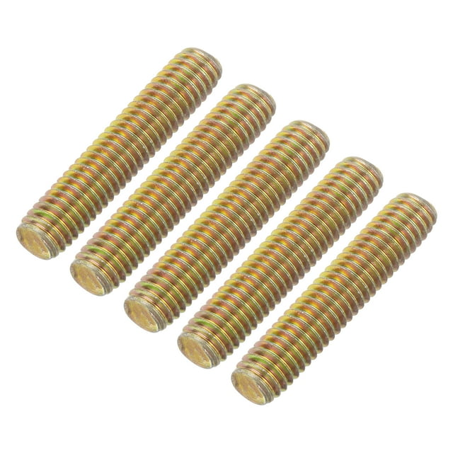 Uxcell 30 Pack Fully Threaded Rod, M6-1.0x30mm Carbon Steel Long Thread Screw