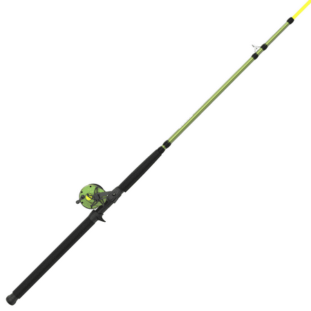 Zebco Big Cat Conventional Reel and Fishing Rod Combo  8-Foot Rod  Size 500 Reel  Right-Hand Retrieve  Green