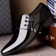 thumbnail image 3 of Zapatos formales de cuero para hombre, de gran tamaño, para oficina y negocios, 3 of 4