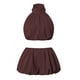 thumbnail image 2 of Conjunto de falda corta para mujer, verano, color liso/lunar, top corto sin mangas con espalda descubierta y cuello halter, conjunto de 2 piezas., 2 of 4