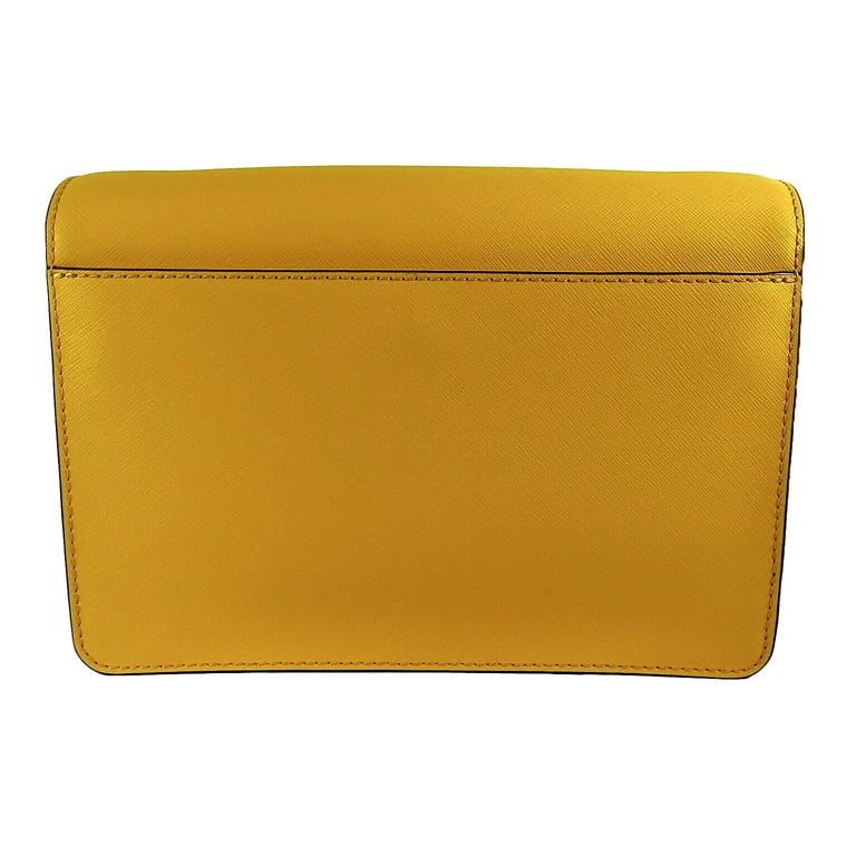 Michael Kors Daniela Gusset Crossbody Leather Bag - Yellow