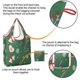 thumbnail image 4 of 5 Pack Foldable Shopping Bag,Green Christmas Pattern Reusable Grocery Bags with Pockets,Large Reusable Tote Bags with Handles Waterproof & Lightweight, 4 of 6