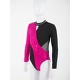 thumbnail image 5 of YEAHDOR Kid Girls Gymnastic Leotard Long Sleeve Sparkly Sequins Ballet Dance One Piece Outfit, 5 of 7