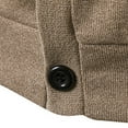 thumbnail image 5 of JTieacloth Men's Knit Pullover Sweater Male Solid Color V Neck Cardigan Sweater Male Casual Slim Fit Long Sleeved Knitted Sweater(Brown), 5 of 5