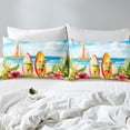 thumbnail image 4 of Erosebridal Tropical Flower Sheet Set Twin, Surfboard Twin Sheet Sets, Beach Ocean Bedding Twin Size, Super Cozy Bedroom Decor, 3pcs, 4 of 7