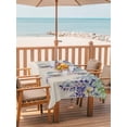thumbnail image 2 of Outdoor Tablecloths with Umbrella Hole & Zipper, Wisteria Tablecloth Rectangle 60x84 Inch, Purple Flowers Leaves Butterflies Plants Spring Beige Waterproof Table Cloth, Patio/Pool Table Covers, 2 of 8