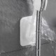 thumbnail image 4 of Soporte para cabezal de ducha de 3 piezas, soporte universal para cabezal de ducha montado en la pared, soporte para cabezal de ducha de montaje ajustable sin perforación, para baños de hotel JM, 4 of 5