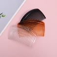 thumbnail image 2 of Peines de corte de pelo de plástico de 10 piezas, peines de peluquería de 23 dientes para el hogar del salón (negro + transparente + marrón oscuro + marrón claro), 2 of 8