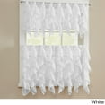 thumbnail image 3 of Chic Sheer Voile Vertical Ruffled Tier Window Curtain Valance or Tier, 3 of 5