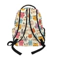 thumbnail image 3 of Xixirimido Colorful Cartoon Cat Faces Print 17" School Backpack for Boys Girls Multi-pocket Bookbags Elementary High School Bookbag Daypacks School Bag for Students, 3 of 8