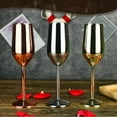thumbnail image 2 of Copper 2-Piece Cross-Border Light Luxury Bar Stainless Steel High-Foot Champagne Glass Restaurant Metal Nordic High-End Wine Cocktail Glass, 2 of 8