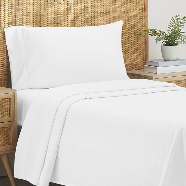 California Design Den Ensembles de Draps 100 % Coton Biologique, Draps Percale, Poche Profonde, Doux, Respirants et Rafraîchissants