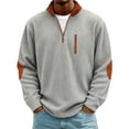 thumbnail image 2 of SOOMLON Oversized Sweatshirt Men Big and Tall Mock Neck 1/4 Zip Pullover Corduroy Long Sleeve Shirts Fall Fashion Wear, 2 of 6