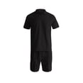 thumbnail image 4 of Men's 2026 Waffle Knit 2 Piece Short Sets V Neck Polo Shirt & Shorts Casual Summer Fashion Outfits Black XL, 4 of 4