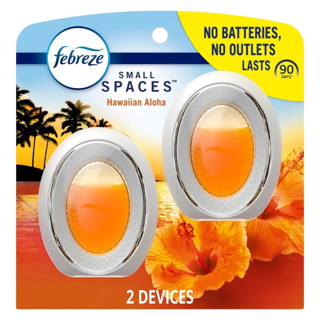 Ambientador Febreze Small Spaces Hawaiian Aloha Scent 2x45d