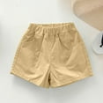 thumbnail image 2 of AVTOIFY Girls Shorts, Shorts for Girls, Toddler Kids Boys Casual Spring Summer Solid Color Pockets Children's Shorts, Toddler Girl Clothes, Girls Summer Clothes, Khaki, 2 of 4