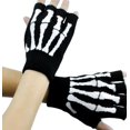 thumbnail image 3 of GFDYREE Unisex Stretchy Fingerless Hand Warmer Skeleton Gloves, 3 of 6
