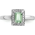 thumbnail image 5 of Sterling Silver Rhodium Green Quartz Diam. Ring (Size 9) Made In China qr4557ag-9, 5 of 5