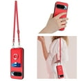 thumbnail image 7 of Decase for Google Pixel 9 Pro XL 5G Case with Crossbody Lanyard,Leather Zipper Pocket Case Stand Ring Kickstand Wallet Cases for Google Pixel 9 Pro XL 5G,Red, 7 of 7