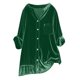 thumbnail image 3 of Blusa de trabajo,Blusa tipo túnica de terciopelo con cuello en V para mujer, manga larga, corte holgado, abertura frontal con hebilla y bolsillo, tela de poliéster, sopatenor, 3 of 9
