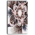 thumbnail image 2 of Fleurs Fractales Bleu Clair Scintillant - Impression sur Toile Florale, 2 of 3