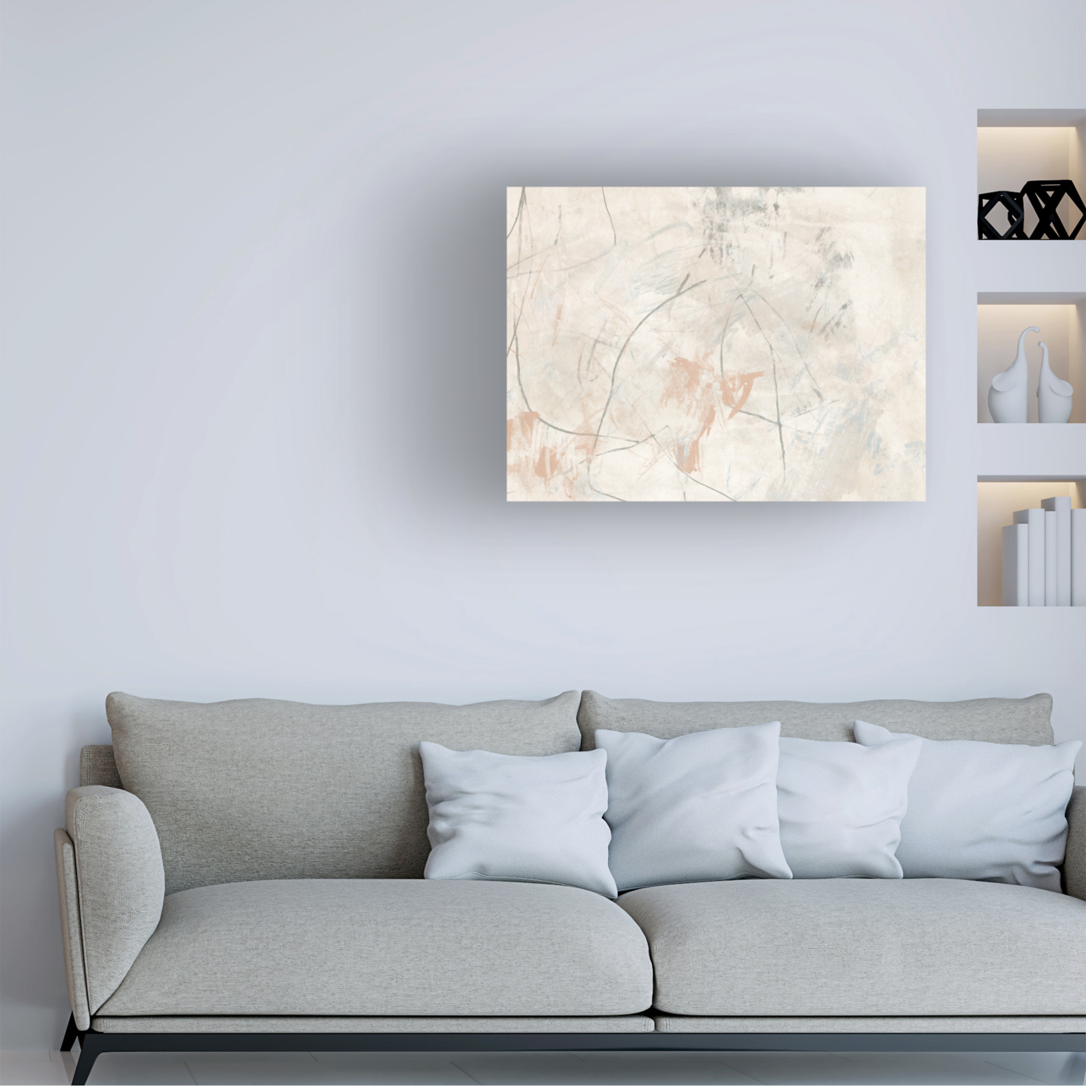 Trademark Fine Art June Erica Vess Terre Cotta Trace I Canvas Wall Art
