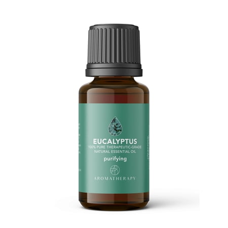 Aquableu Therapy Grade Natural Eucalyptus Oil - 100% Pure and Undiluted Essential Oil - For Muscle Pain  Bug Repellent  Mood Boosting  Stress Relief – 1oz