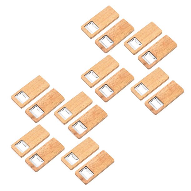 Paquete de 16 abridores de botellas de cerveza de madera con mango de madera y sacacorchos de acero inoxidable, accesorios de cocina para bar, regalo