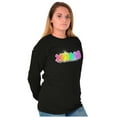 thumbnail image 3 of XOMG POP Metallic Rainbow Logo Women's Long Sleeve T Shirt Brisco Brands S, 3 of 6
