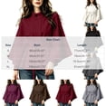 thumbnail image 3 of Women's Stand Collar Cape Coat Elegant Belted Wool Blend Jacket Loose Fit Outerwear for Fall Winter (XL, Dark Gray), 3 of 5