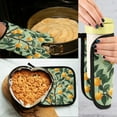 thumbnail image 5 of Yayeee Oven Mitts and Pot Holder Set of 2 Heat Resistant Kitchen Gloves Baking Hot Pad, Orange Tree, 5 of 5