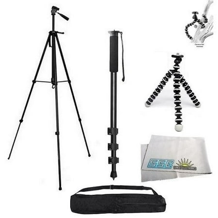 3 Piece Best Value Tripod Package For The Samsung NX200, NX210, NX300, NX1000, NX1100, NX2000 & NX3000 Digital Cameras Includes 1 professional 75 Inch Tripod With Carrying Case, 1 Professional 72 (Best Price Samsung Nx300)