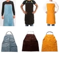 thumbnail image 2 of Delantal de soldadura de cuero con correas trabajo ropa azul Baoblaze Delantal de soldadura, 2 of 8