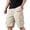 Beige, variant on Men's Loose Bermuda Cargo Shorts North American Flag Graphic Elastic Drawstring Waist Secure Zipper Pockets Lightweight Street BBQ Summer Daily Clothes Dark Gray 3xL