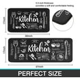thumbnail image 3 of Kitchen Rugs and Mats, Non-Slip Washable Anti-Fatigue Kitchen Mats 2 Pieces Black Kitchen Carpet Floor Comfort Mats for Kitchen Sink Front Two Piece Set, Black 17x30+17x47inch, 3 of 6