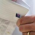 thumbnail image 2 of Superman USA American Flag Shield Logo Square Cufflink Set - Silver or Gold, 2 of 6